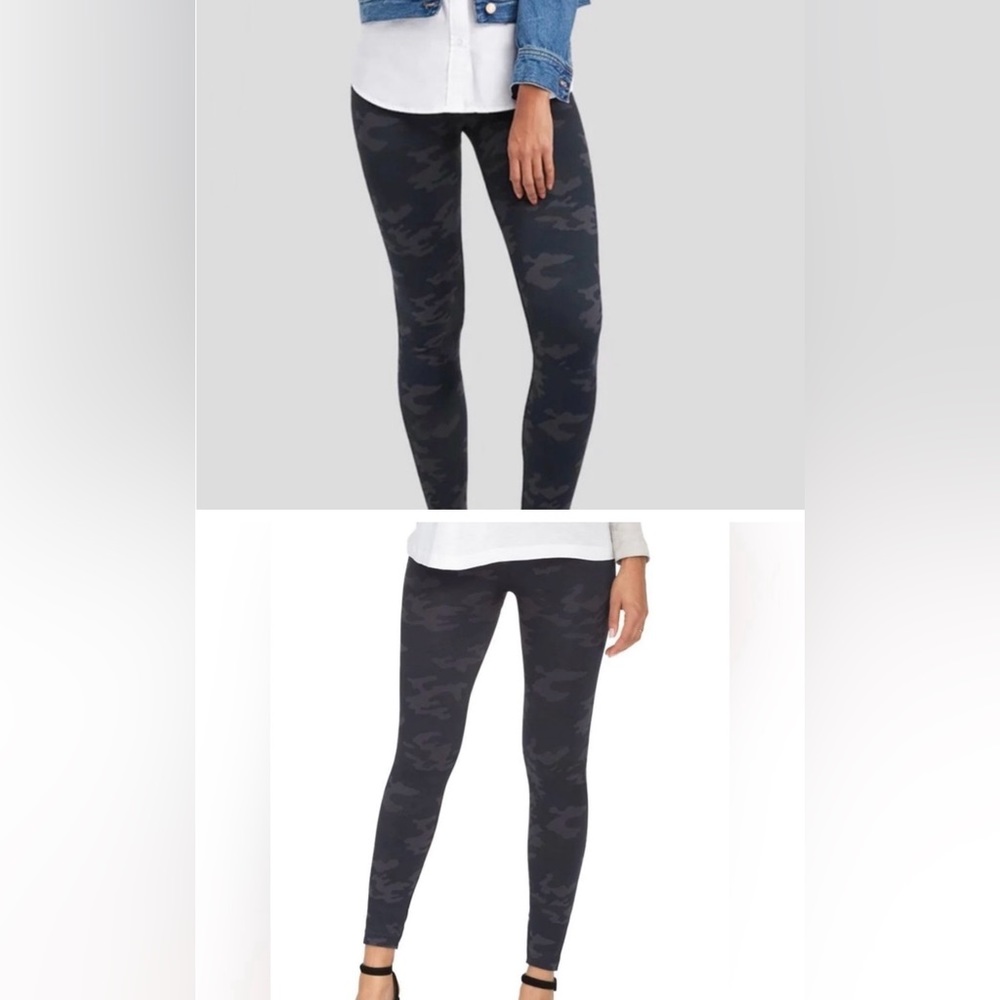 Spanx look at me now seamless leggings black camo size Medium